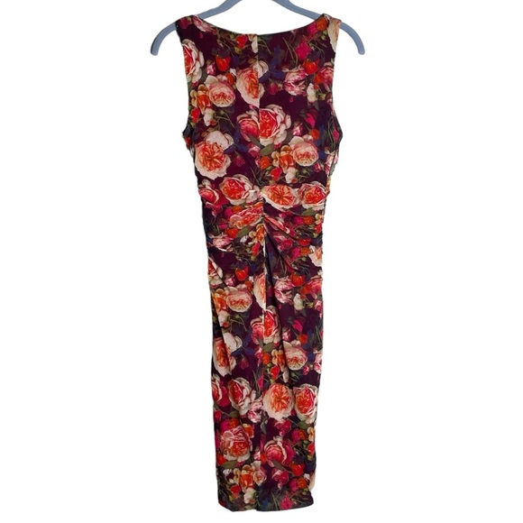 Jean Paul Gaultier Dress Fuzzi Rose Print Knotted Front Mesh Made in Italy Small - Picture 6 of 9